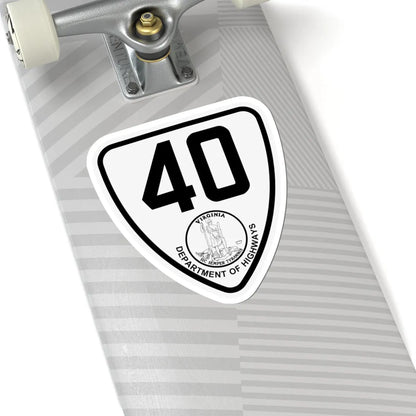 Virginia 40 1924 (Virginia) (Road Sign) STICKER Vinyl Kiss-Cut Decal - The Sticker Space