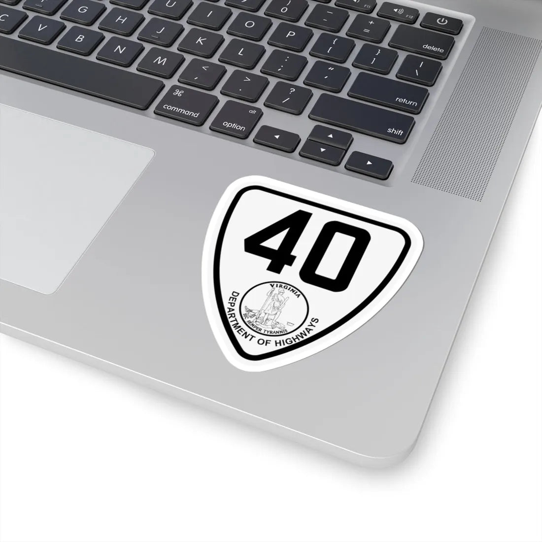 Virginia 40 1924 (Virginia) (Road Sign) STICKER Vinyl Kiss-Cut Decal - The Sticker Space