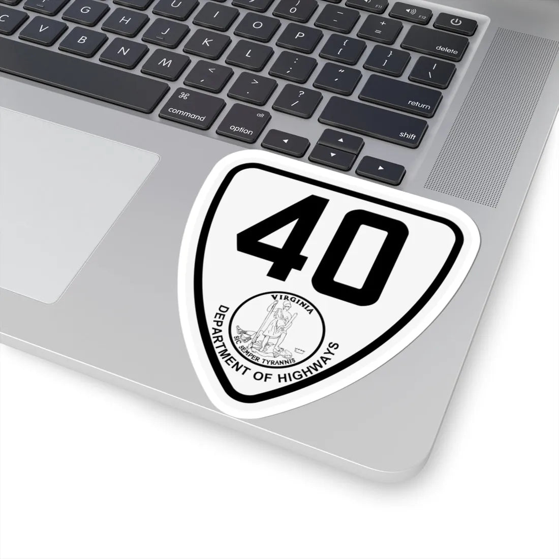 Virginia 40 1924 (Virginia) (Road Sign) STICKER Vinyl Kiss-Cut Decal - The Sticker Space