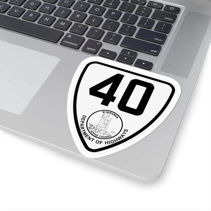 Virginia 40 1924 (Virginia) (Road Sign) STICKER Vinyl Kiss-Cut Decal - The Sticker Space