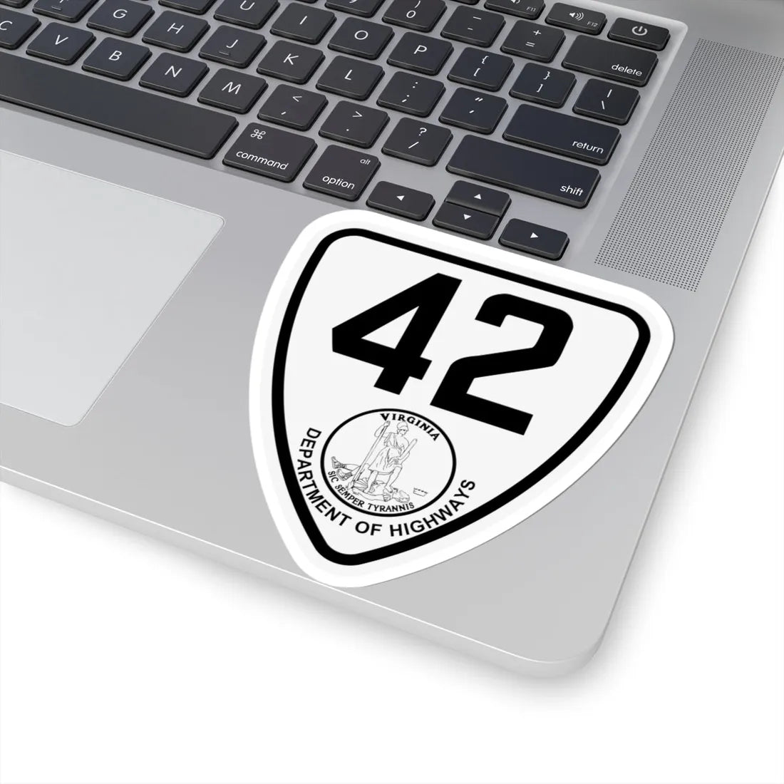 Virginia 42 1924 (Virginia) (Road Sign) STICKER Vinyl Kiss-Cut Decal - The Sticker Space