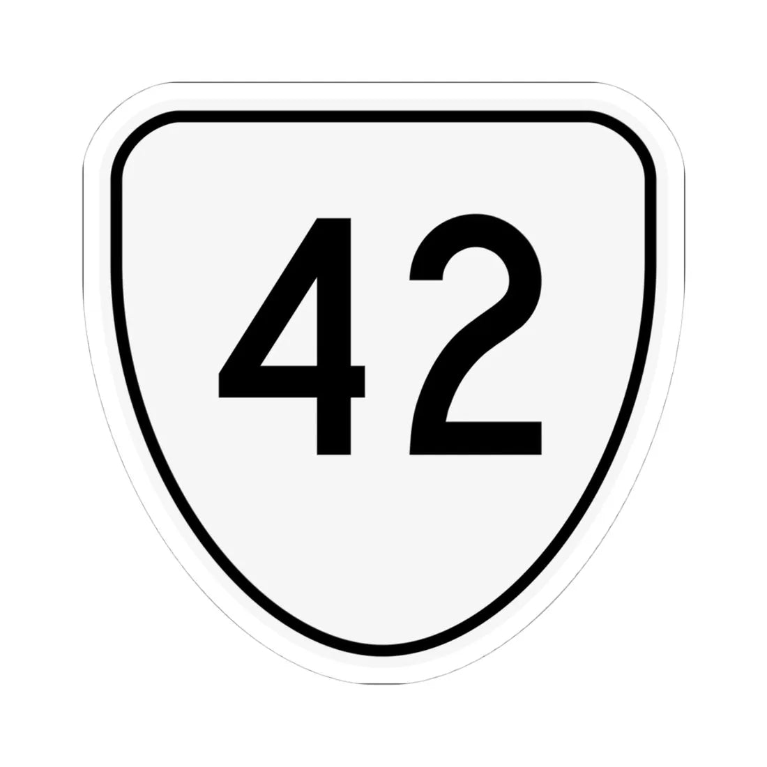 Virginia 42 1956 (Virginia) (Road Sign) STICKER Vinyl Kiss-Cut Decal 4 Inch White - The Sticker Space