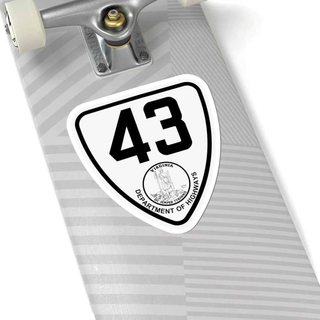 Virginia 43 1924 (Virginia) (Road Sign) STICKER Vinyl Kiss-Cut Decal - The Sticker Space