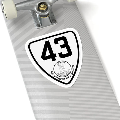 Virginia 43 1924 (Virginia) (Road Sign) STICKER Vinyl Kiss-Cut Decal - The Sticker Space