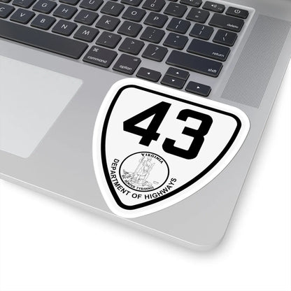 Virginia 43 1924 (Virginia) (Road Sign) STICKER Vinyl Kiss-Cut Decal - The Sticker Space