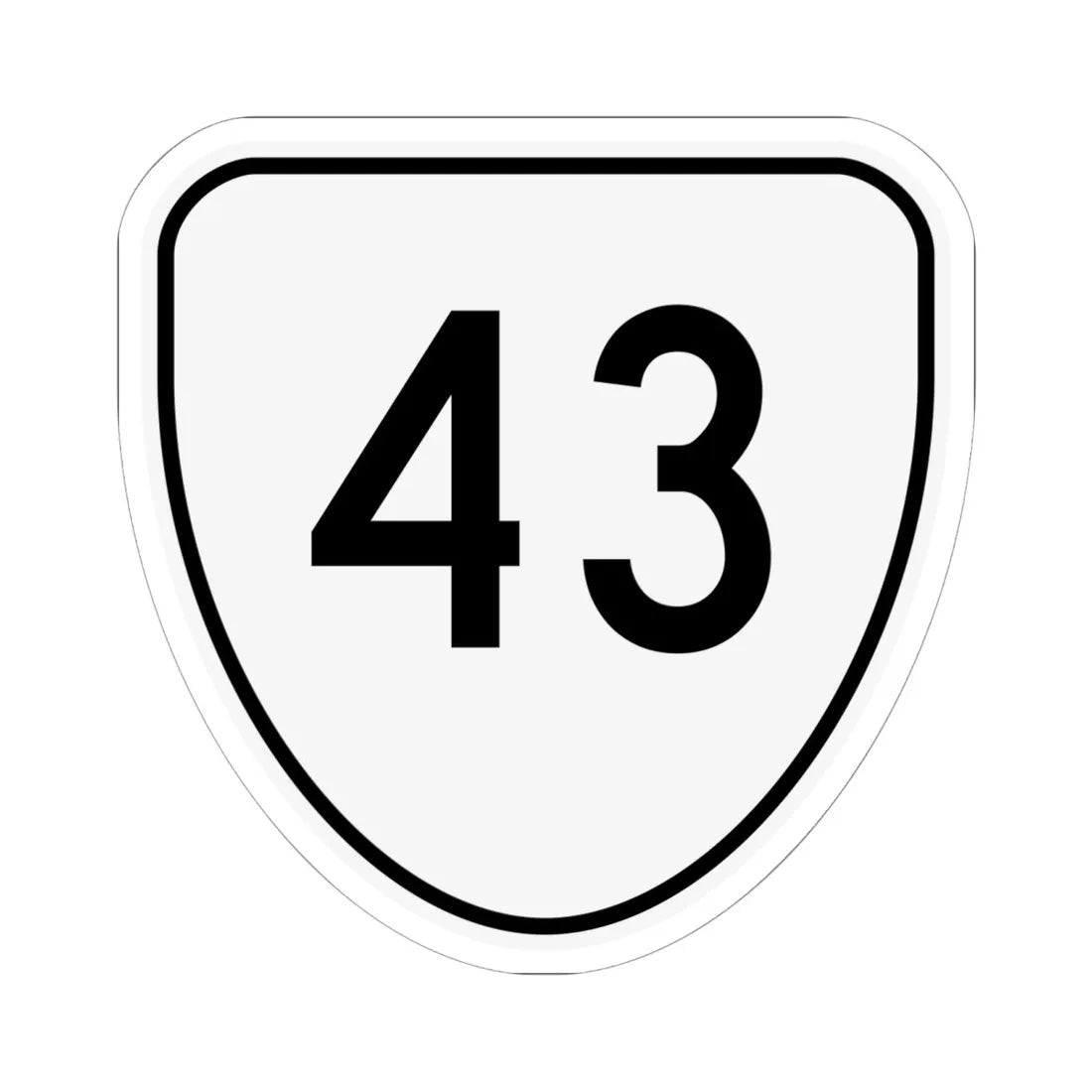 Virginia 43 1956 (Virginia) (Road Sign) STICKER Vinyl Kiss-Cut Decal 6 Inch White - The Sticker Space