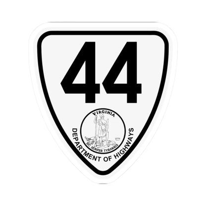 Virginia 44 1924 (Virginia) (Road Sign) STICKER Vinyl Kiss-Cut Decal 2 Inch White - The Sticker Space