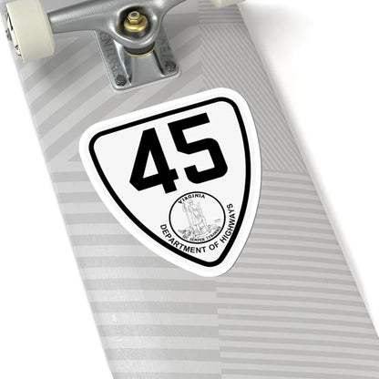 Virginia 45 1924 (Virginia) (Road Sign) STICKER Vinyl Kiss-Cut Decal - The Sticker Space