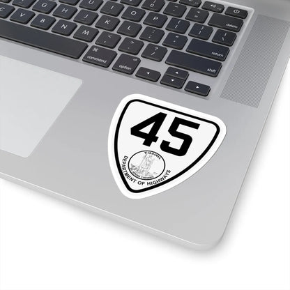 Virginia 45 1924 (Virginia) (Road Sign) STICKER Vinyl Kiss-Cut Decal - The Sticker Space