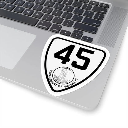 Virginia 45 1924 (Virginia) (Road Sign) STICKER Vinyl Kiss-Cut Decal - The Sticker Space