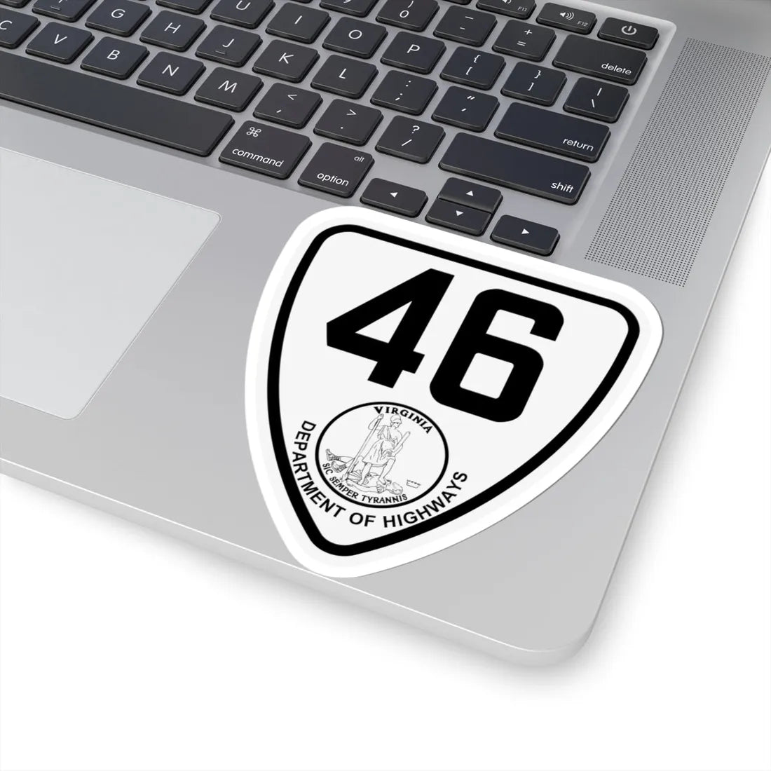 Virginia 46 1924 (Virginia) (Road Sign) STICKER Vinyl Kiss-Cut Decal - The Sticker Space