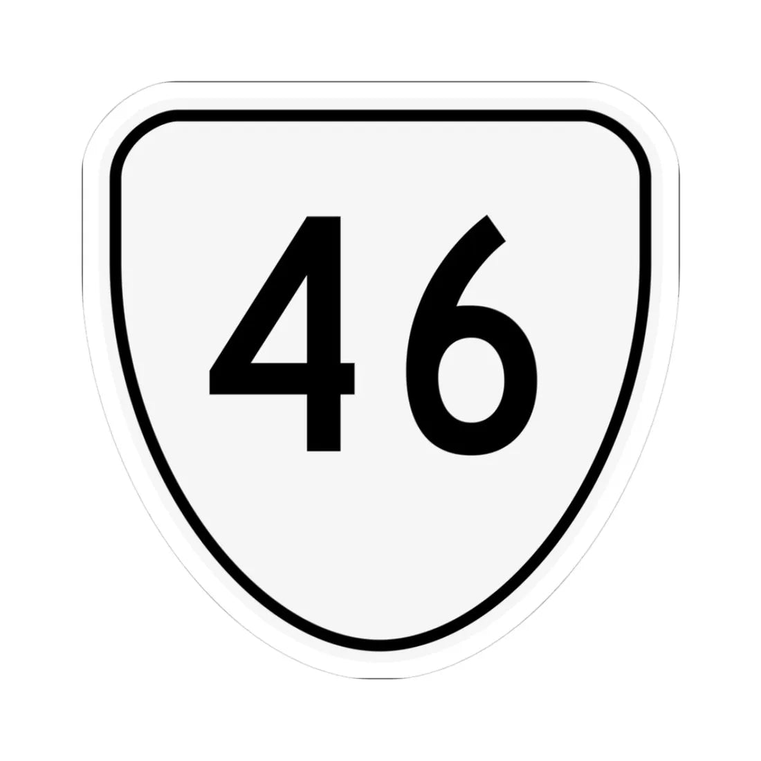 Virginia 46 1956 (Virginia) (Road Sign) STICKER Vinyl Kiss-Cut Decal 3 Inch White - The Sticker Space