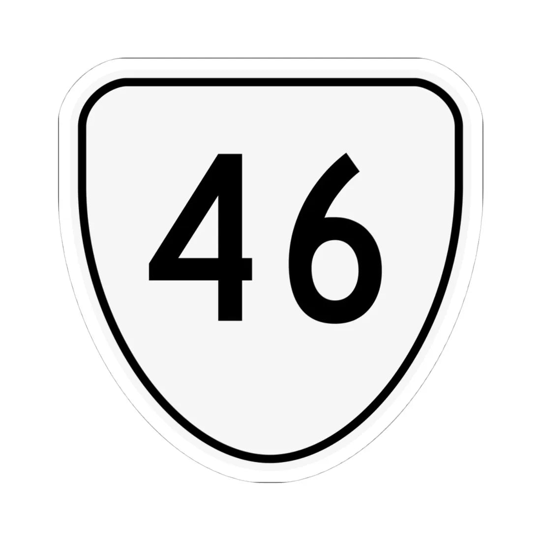Virginia 46 1956 (Virginia) (Road Sign) STICKER Vinyl Kiss-Cut Decal 4 Inch White - The Sticker Space