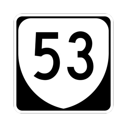 Virginia 53 (Virginia) (Road Sign) STICKER Vinyl Kiss-Cut Decal 3 Inch White - The Sticker Space