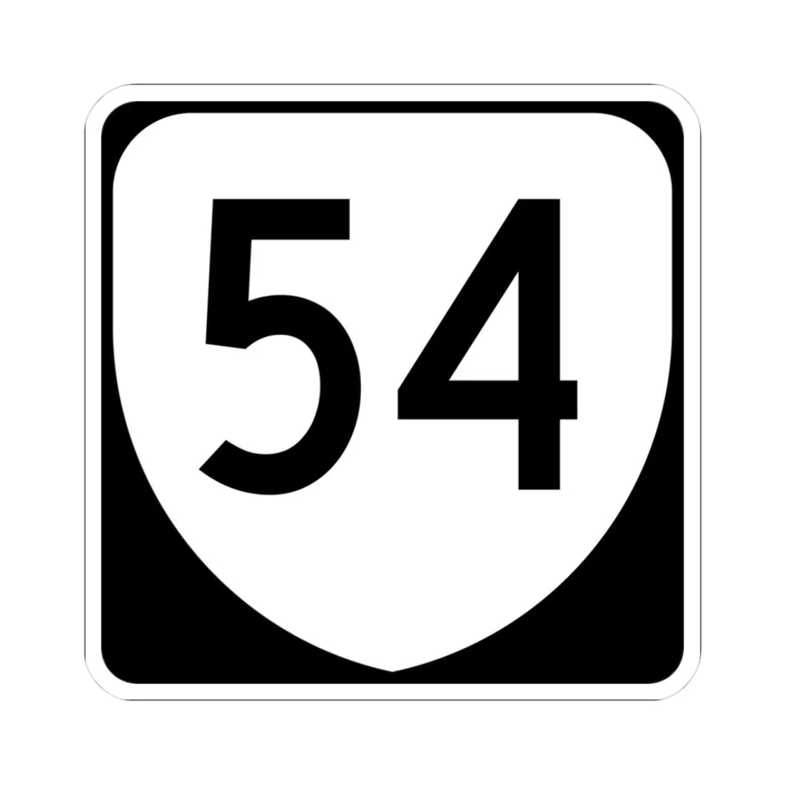 Virginia 54 (Virginia) (Road Sign) STICKER Vinyl Kiss-Cut Decal 3 Inch White - The Sticker Space