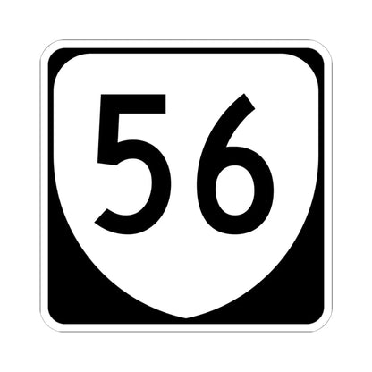 Virginia 56 (Virginia) (Road Sign) STICKER Vinyl Kiss-Cut Decal 6 Inch White - The Sticker Space