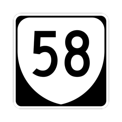 Virginia 58 (Virginia) (Road Sign) STICKER Vinyl Kiss-Cut Decal 4 Inch White - The Sticker Space