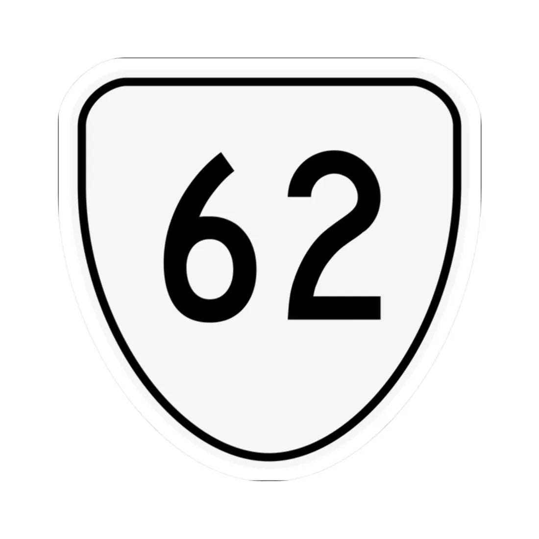 Virginia 62 1956 (Virginia) (Road Sign) STICKER Vinyl Kiss-Cut Decal 2 Inch White - The Sticker Space