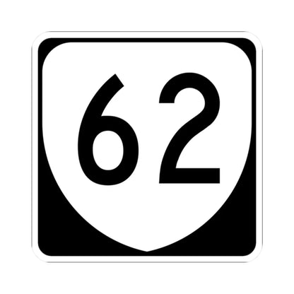 Virginia 62 (Virginia) (Road Sign) STICKER Vinyl Kiss-Cut Decal 2 Inch White - The Sticker Space