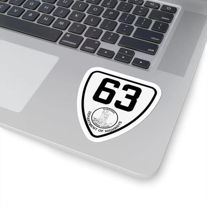 Virginia 63 1924 (Virginia) (Road Sign) STICKER Vinyl Kiss-Cut Decal - The Sticker Space