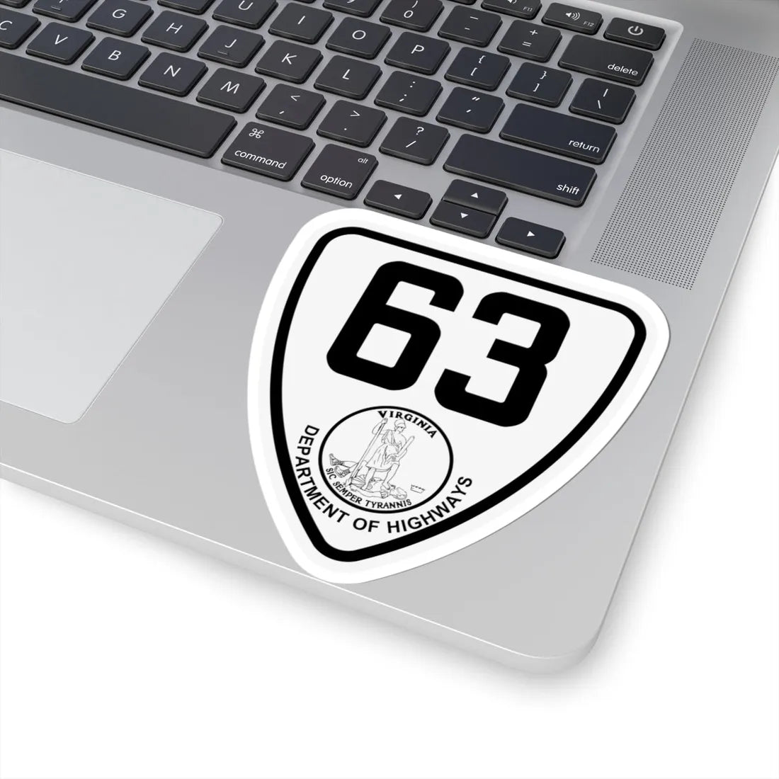 Virginia 63 1924 (Virginia) (Road Sign) STICKER Vinyl Kiss-Cut Decal - The Sticker Space