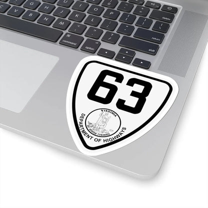 Virginia 63 1924 (Virginia) (Road Sign) STICKER Vinyl Kiss-Cut Decal - The Sticker Space