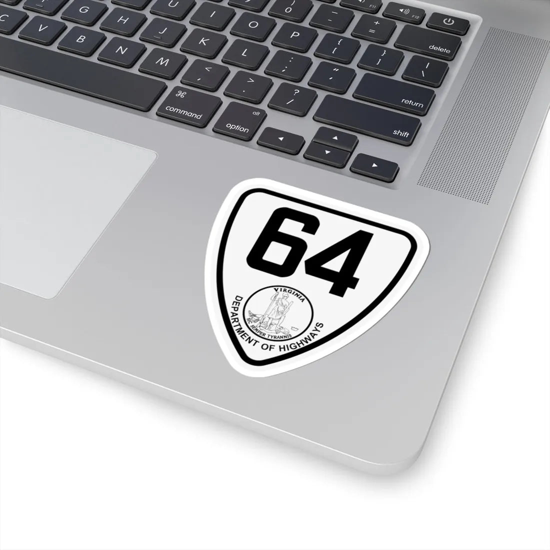 Virginia 64 1924 (Virginia) (Road Sign) STICKER Vinyl Kiss-Cut Decal - The Sticker Space