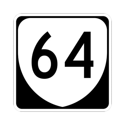 Virginia 64 (Virginia) (Road Sign) STICKER Vinyl Kiss-Cut Decal 3 Inch White - The Sticker Space