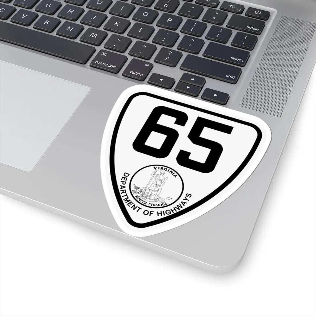 Virginia 65 1924 (Virginia) (Road Sign) STICKER Vinyl Kiss-Cut Decal - The Sticker Space