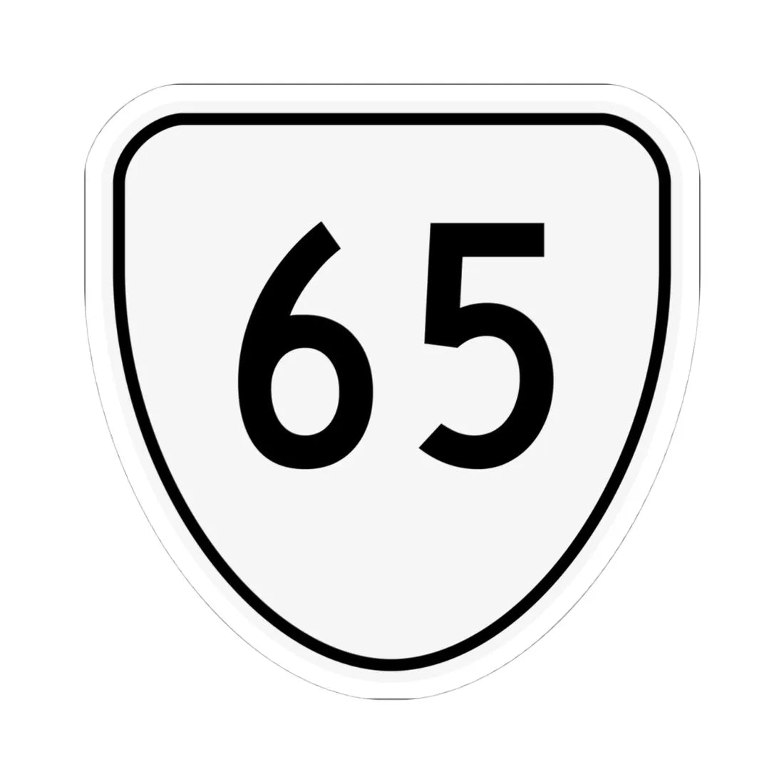 Virginia 65 1956 (Virginia) (Road Sign) STICKER Vinyl Kiss-Cut Decal 4 Inch White - The Sticker Space