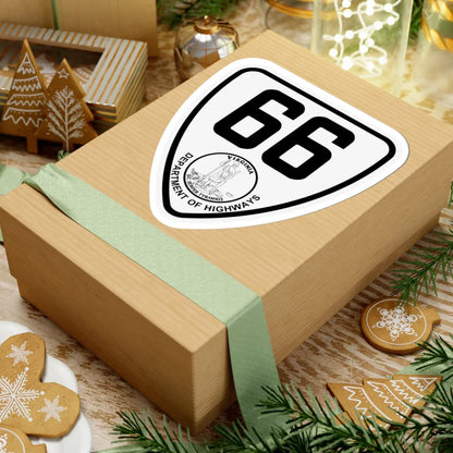 Virginia 66 1924 (Virginia) (Road Sign) STICKER Vinyl Kiss-Cut Decal - The Sticker Space