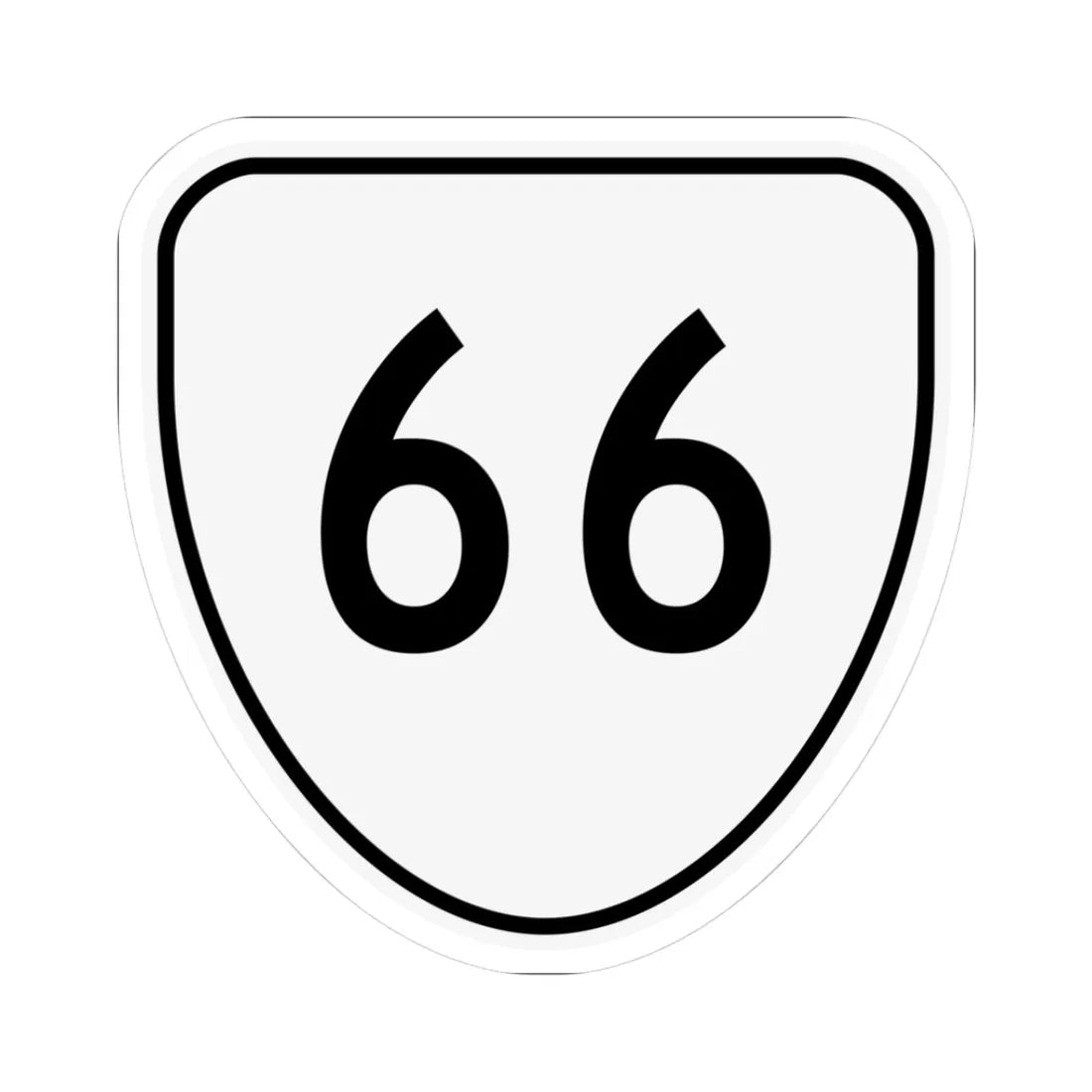Virginia 66 1956 (Virginia) (Road Sign) STICKER Vinyl Kiss-Cut Decal 3 Inch White - The Sticker Space
