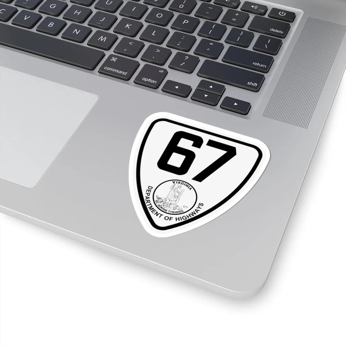 Virginia 67 1924 (Virginia) (Road Sign) STICKER Vinyl Kiss-Cut Decal - The Sticker Space