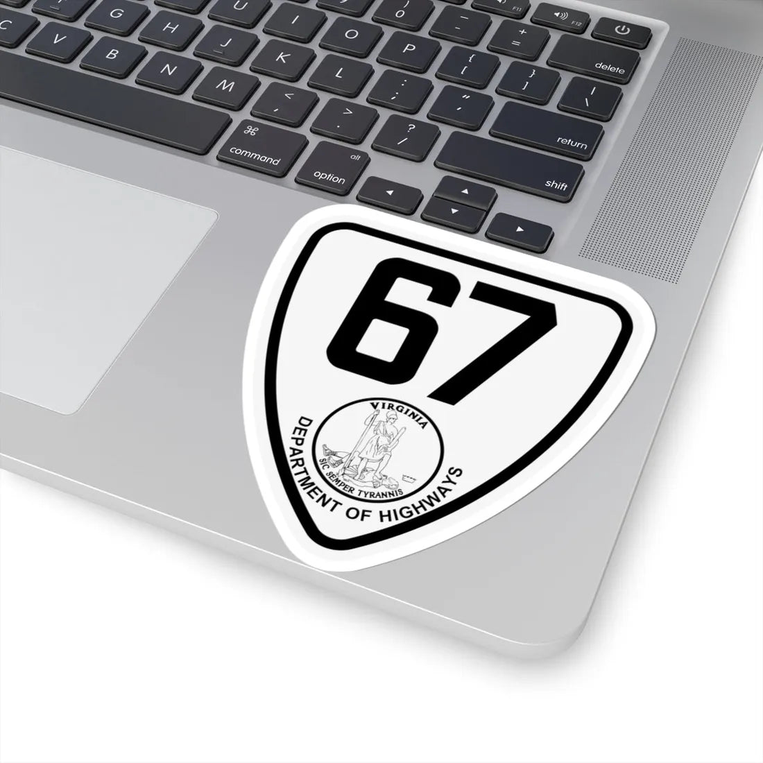 Virginia 67 1924 (Virginia) (Road Sign) STICKER Vinyl Kiss-Cut Decal - The Sticker Space
