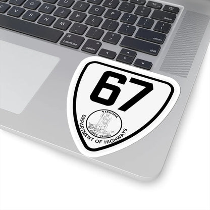 Virginia 67 1924 (Virginia) (Road Sign) STICKER Vinyl Kiss-Cut Decal - The Sticker Space