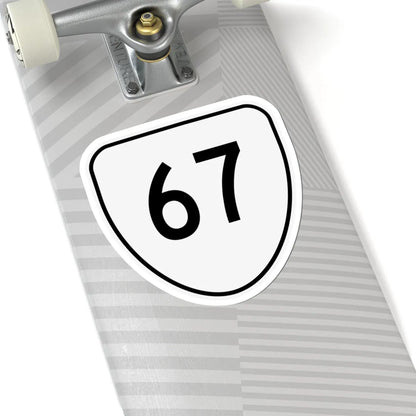 Virginia 67 1956 (Virginia) (Road Sign) STICKER Vinyl Kiss-Cut Decal - The Sticker Space