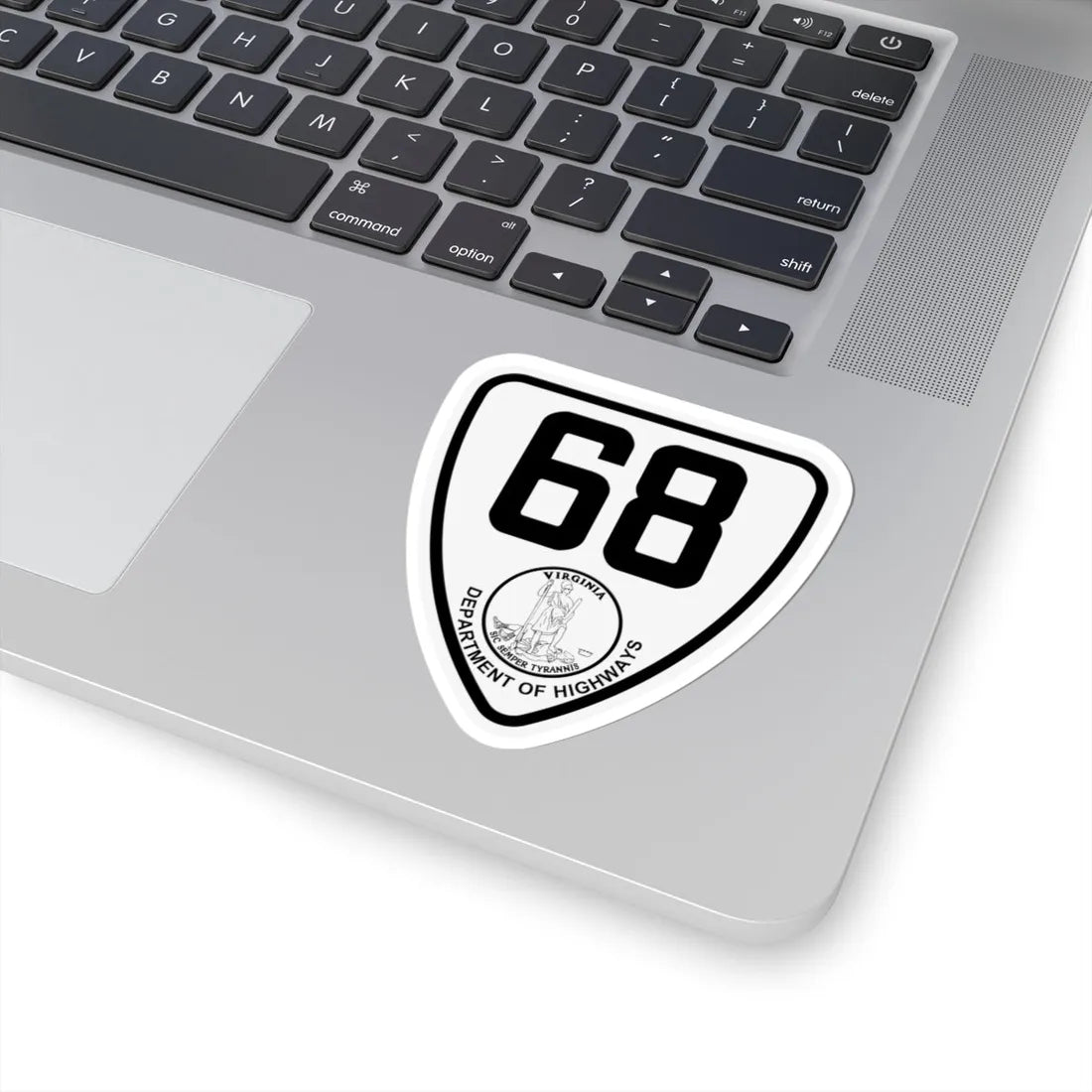 Virginia 68 1924 (Virginia) (Road Sign) STICKER Vinyl Kiss-Cut Decal - The Sticker Space