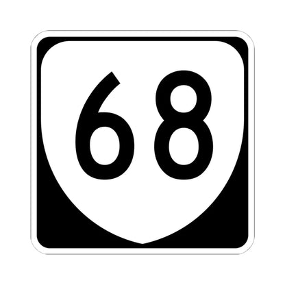 Virginia 68 (Virginia) (Road Sign) STICKER Vinyl Kiss-Cut Decal 6 Inch White - The Sticker Space