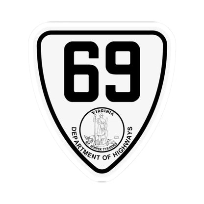 Virginia 69 1924 (Virginia) (Road Sign) STICKER Vinyl Kiss-Cut Decal 2 Inch White - The Sticker Space