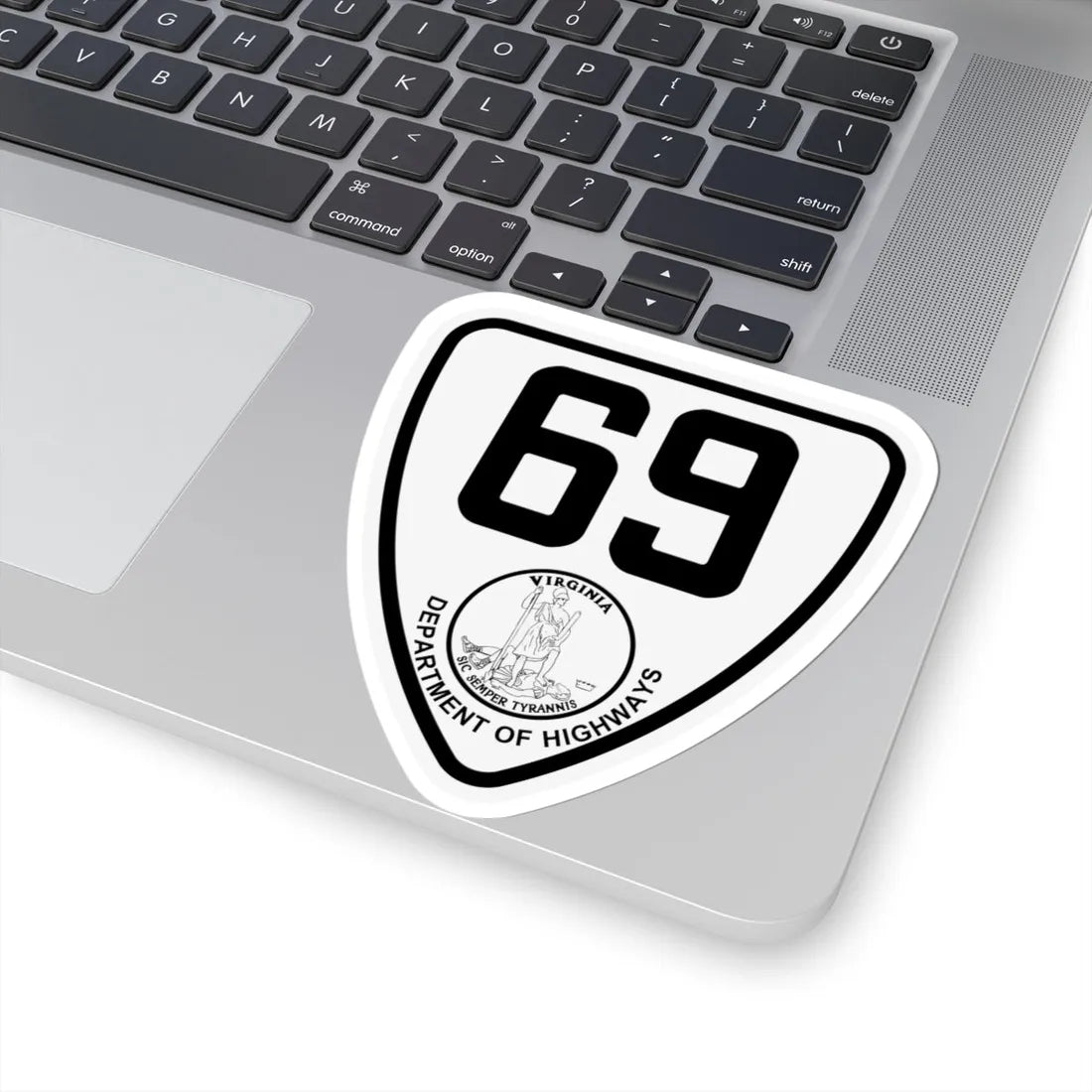 Virginia 69 1924 (Virginia) (Road Sign) STICKER Vinyl Kiss-Cut Decal - The Sticker Space