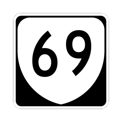 Virginia 69 (Virginia) (Road Sign) STICKER Vinyl Kiss-Cut Decal 6 Inch White - The Sticker Space