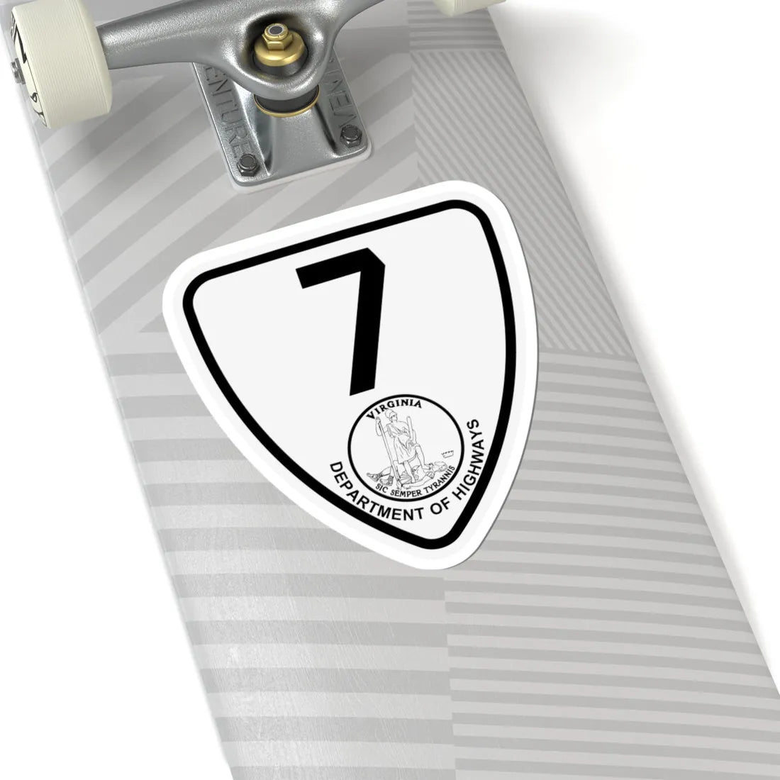 Virginia 7 1924 (Virginia) (Road Sign) STICKER Vinyl Kiss-Cut Decal - The Sticker Space