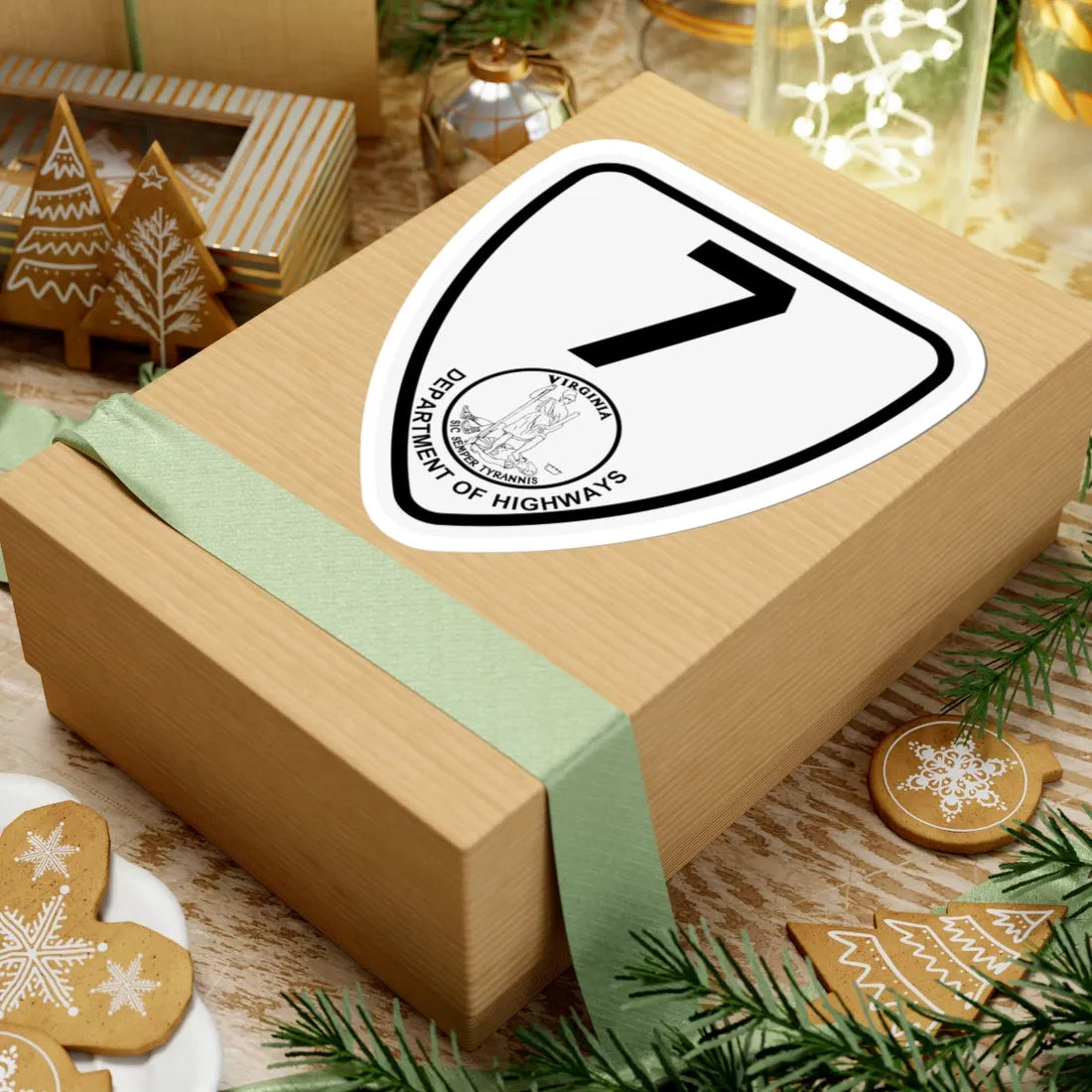 Virginia 7 1924 (Virginia) (Road Sign) STICKER Vinyl Kiss-Cut Decal - The Sticker Space