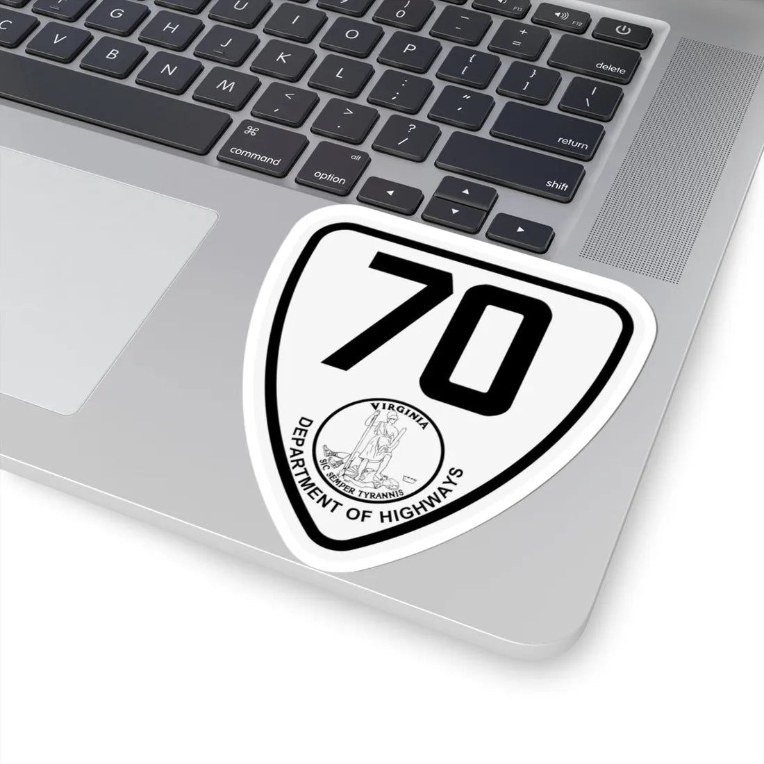 Virginia 70 1924 (Virginia) (Road Sign) STICKER Vinyl Kiss-Cut Decal - The Sticker Space