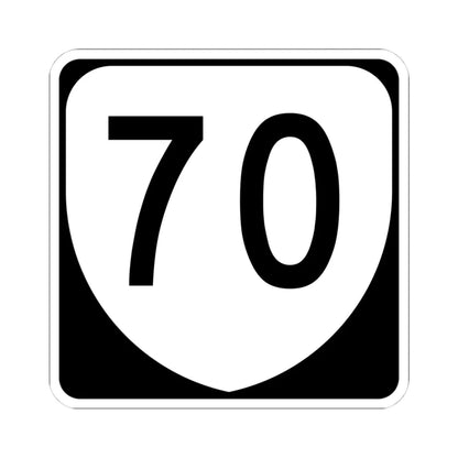 Virginia 70 (Virginia) (Road Sign) STICKER Vinyl Kiss-Cut Decal 4 Inch White - The Sticker Space