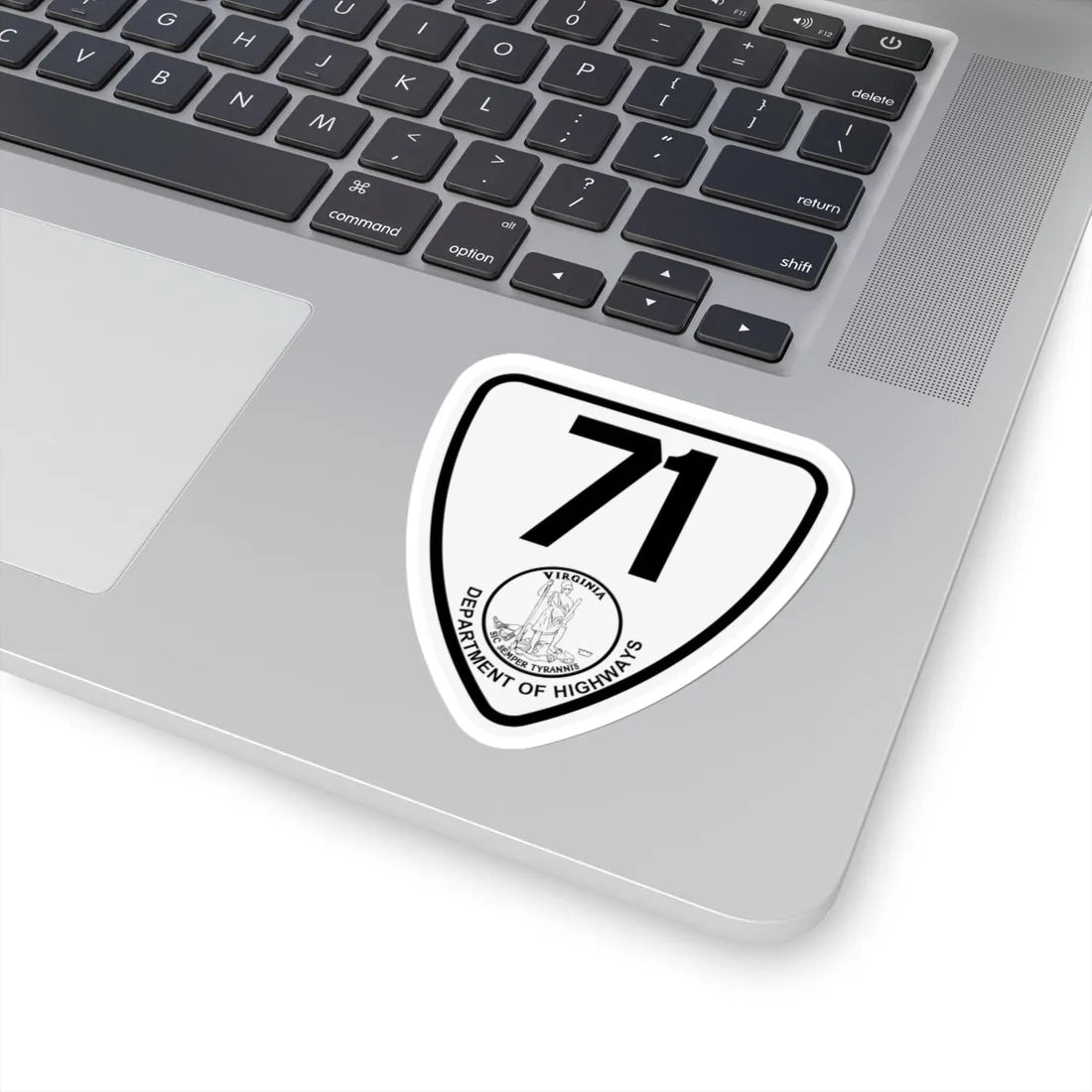 Virginia 71 1924 (Virginia) (Road Sign) STICKER Vinyl Kiss-Cut Decal - The Sticker Space