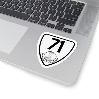 Virginia 71 1924 (Virginia) (Road Sign) STICKER Vinyl Kiss-Cut Decal - The Sticker Space