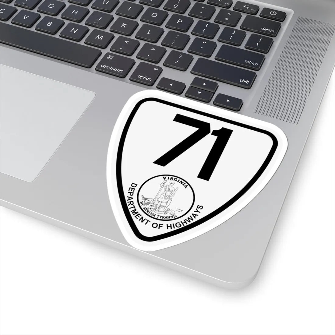 Virginia 71 1924 (Virginia) (Road Sign) STICKER Vinyl Kiss-Cut Decal - The Sticker Space