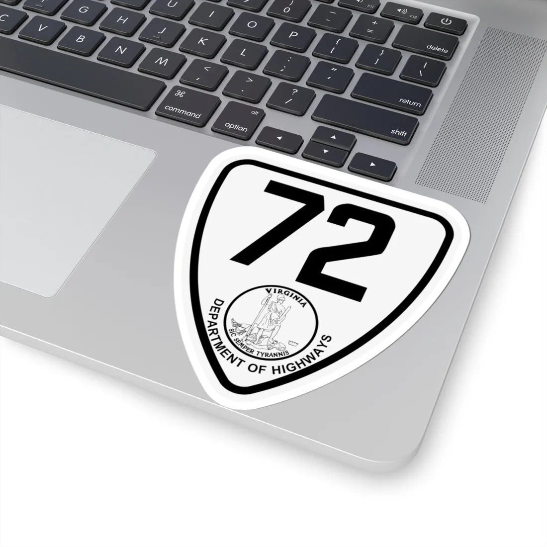 Virginia 72 1924 (Virginia) (Road Sign) STICKER Vinyl Kiss-Cut Decal - The Sticker Space