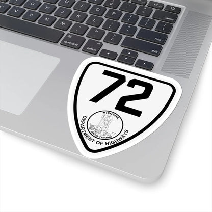 Virginia 72 1924 (Virginia) (Road Sign) STICKER Vinyl Kiss-Cut Decal - The Sticker Space